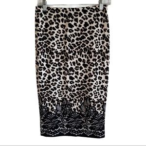 New York & Company Animal Print Skirt